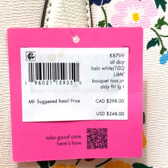 Kate Spade All Day Bouquet Toss Floral Large Tote BNWT - Picture 9 of 9